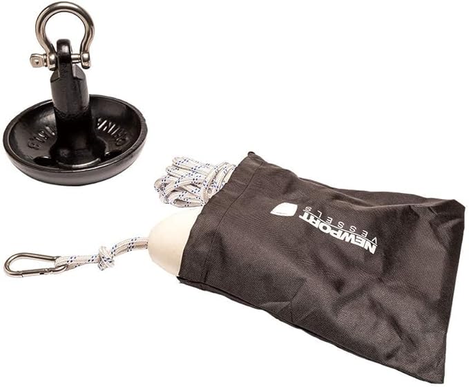 Newport Premium 15lb Mushroom Anchor Kit w/Bag, Rope, Buoy, & Stainless Hardware
