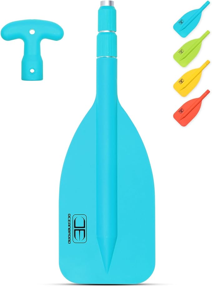 OCEANBROAD Telescoping Emergency Paddle 21''-42''(Assembling Required)/26''-54'' Aluminium Shaft for Kayaking Boating Canoeing River Tubing