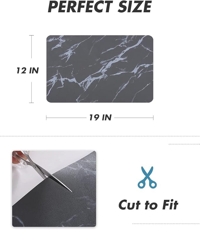 AMOAMI-Coffee Mat Hide Stain Rubber Backed Absorbent Dish Drying Mat for Kitchen Counter-Coffee Bar Accessories Fit Under Maker Machine Pot Espresso Machine Dish Rack