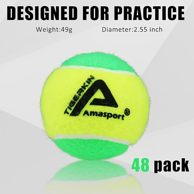LITIAN Kids Tennis Balls – 50% 75% Low Compression Red Orange Balls with Durable Felt – Softer Than Regular Tennis Balls, Great for Youth Training & Dog Play (12 & 30 Pack)
