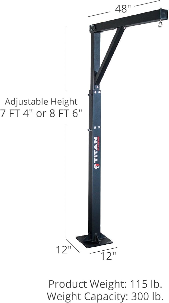 Titan Fitness Single Tree Heavy Bag Boxing Stand, Two Adjustable Heights, Rated 300 LB Capacity, Cardio Boxing Equipment