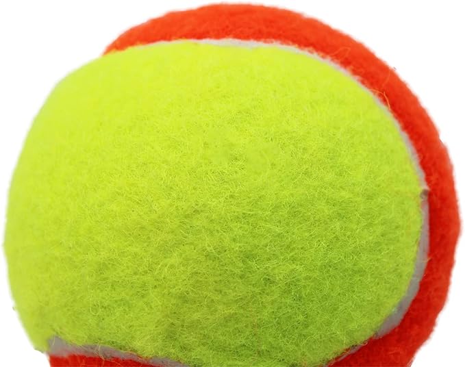 Tennis Balls, 12 Pack 50% Low Compression Stage Tennis Ball for Beginners Youth Kids Training Practicing with Mesh Bag for Easy Transport (Orange)