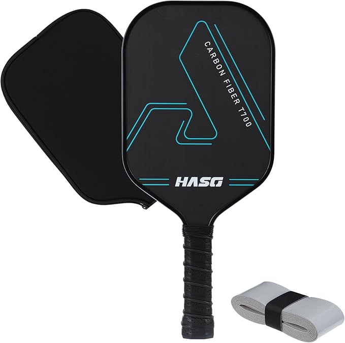 Pickleball Paddles, T700 Raw Carbon Fiber Pickleball Paddle Professional Pickleball Rackets with 16mm Honeycomb Core - Enhanced Power & Spin & Precision Pickleball Paddles Set with Cover and Grip Tape