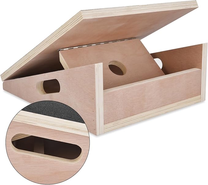 Slant Board for Calf Stretching, Portable Wooden Calf Stretcher - Adjustable Incline Board for Knees Ankle Heel Feet Leg