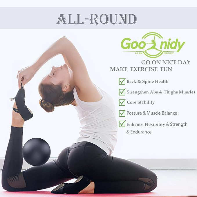 Soft Pilates Ball 9 Inch, Ideal Small Exercise Ball Between Knee Squeeze for Physical Therapy Yoga Core Medicine Abs Pt Bouncy, Mini Rubber Fitball Barre Workout Equipment for Women Men Kid Toddler