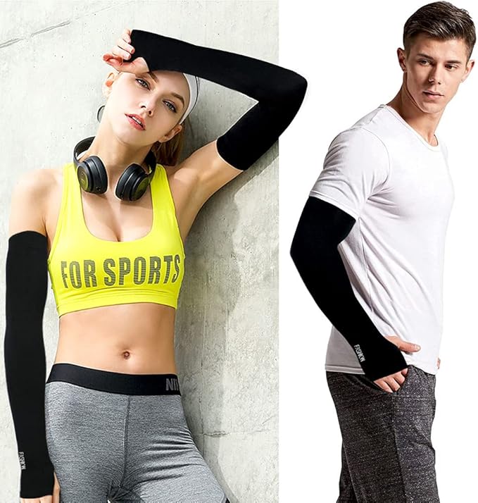 beister 3/6 Pairs UV Cooling Arm Sleeves Sun Protection Unisex for Sports, Cycling, Golf, Running