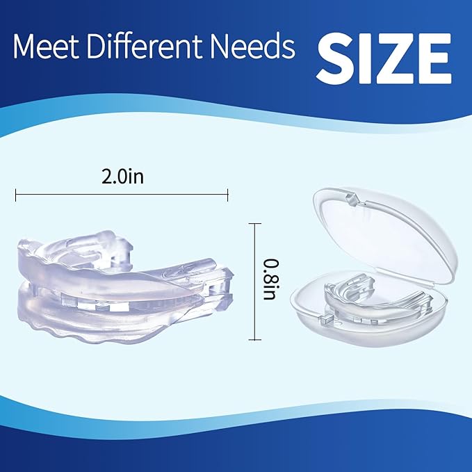 Anti-Snore Device-Reduce Snoring Aid for Men and Women Adjustable jaw advancement Device, Anti-snoring Mouthpiece Device mouthguard, Comfortable and Reusable snoring mouthguard