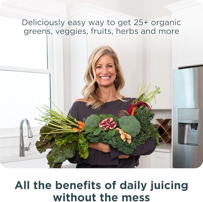 Ancient Nutrition SuperGreens Powder with Probiotics, Organic Berry Flavor Greens, Made from Real Fruits, Vegetables and Herbs, Digestive and Energy Support, 25 Servings, 6.7oz