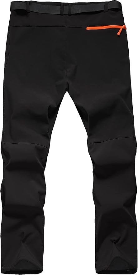 Men's Hiking Snow Ski Pants Softshell Fleece Lined Winter Water Repellent Outdoor Fishing Cargo Pants