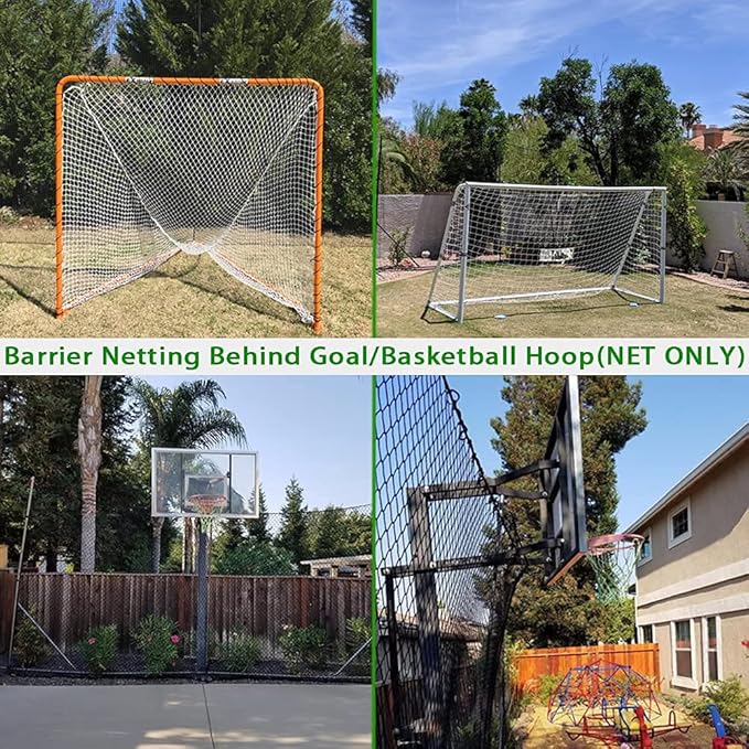 Baseball Softball Backstop Nets, Heavy Duty Sports Netting Barrier #18 Baseball Netting 10'x10'/10'x20'/15'x15'…