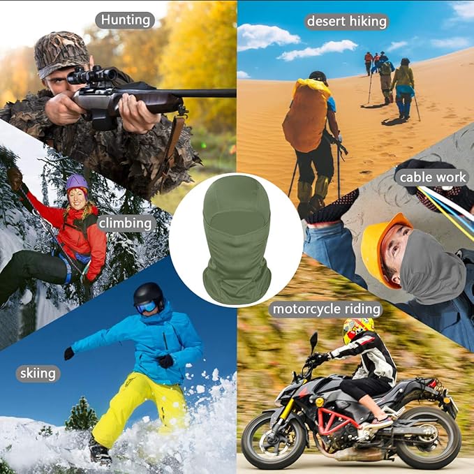 Achiou Ski Mask for Men Women, Balaclava Face Cover, Shiesty Mask UV Protector Lightweight for Motorcycle Snowboard
