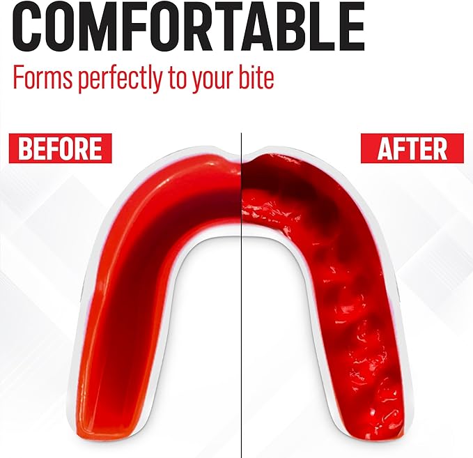 Mouth Guard Boxing, Football, MMA, Muay Thai, Lacrosse and Hockey, Men and Women Mouthguard for Adults and Kids with Protective Breathable Case, Protector Bucal para Boxeo