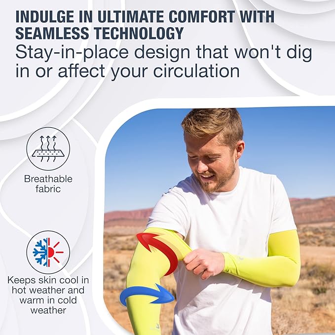 SportsTrail Cooling Arm Sleeves for Men & Women – Breathable, UV Sun Protection, Sports Arm Sleeves for Women, Men & Youth