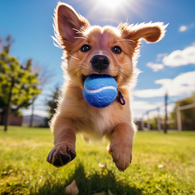 30 Pack Tennis Balls, Training Tennis Balls, Pet Dog Playing Balls, Practice Tennis Balls with Mesh Bag for Transport and Beginner Training