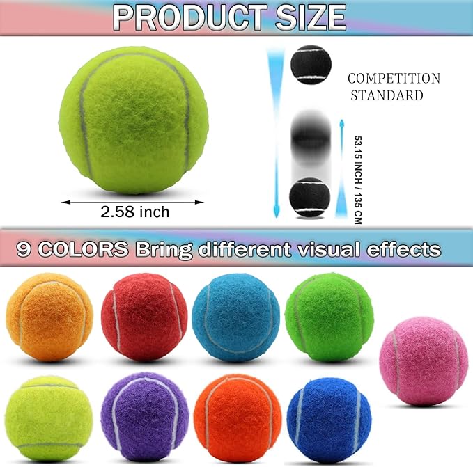 Tennis Balls, 90 Pack Training Tennis Balls Bulk, High Elasticity Practice Tennis for Beginner, Exercise Playing Balls for Pet Dog