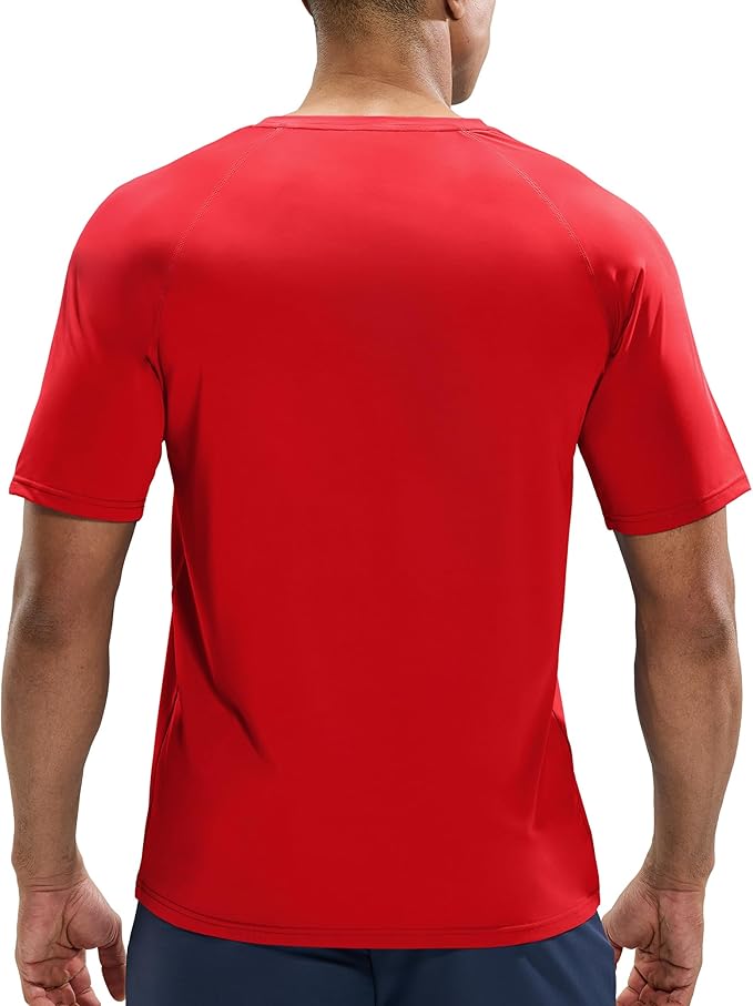 MIER Men's Dry Fit Workout T-Shirts Athletic Running Tee Short Sleeve Crew Neck Gym Tops, Polyester, Moisture Wicking