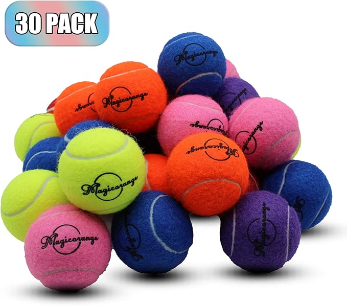 Magicorange Tennis Balls, 30 Pack Advanced Training Tennis Balls Practice Ball, Pet Dog Playing Balls,Good for Beginner Training Ball