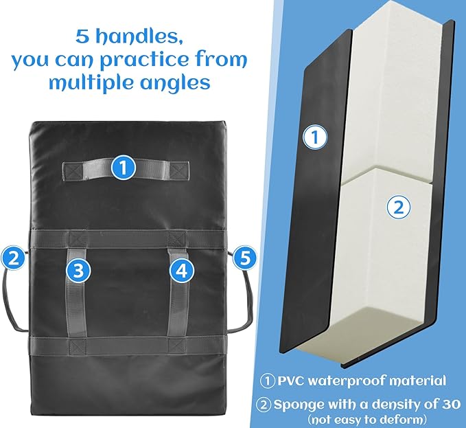 Taekwondo Kick Pad Martial Arts Training Equipment - Durable PVC Leather with High-Strength Sponge for Karate, Muay Thai, Kickboxing & MMA