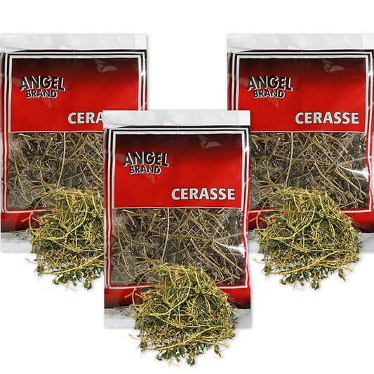 Angel Brand Dried Cerasse Leaves 0.25 0z Pouch Pack of 3 - Melon Bitter Leaf Spice Derived from Melon Plant - Provides Health Benefits - Offers Slightly Bitter & Robust Flavor