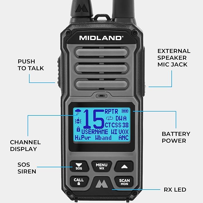 Midland GXT67 Pro GMRS Two Way Radio