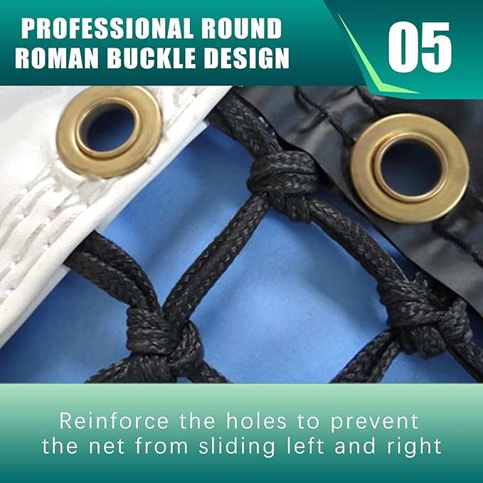 PROGOAL Professional Tennis Net 42FT Heavy Duty Nylon Net High Strength Non-Deforming Standard Replacement Tennis Net with 2 Fiberglass Dowels, Compatible with All Standard Outdoor Indoor Tennis Posts