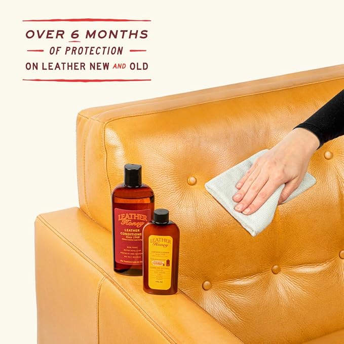 Leather Honey Leather Conditioner, Non-Toxic & Made in The USA Since 1968. Protect & Restore Leather Couches & Furniture, Car Interiors, Boots, Jackets, Shoes, Bags & Accessories. Safe for Any Colors
