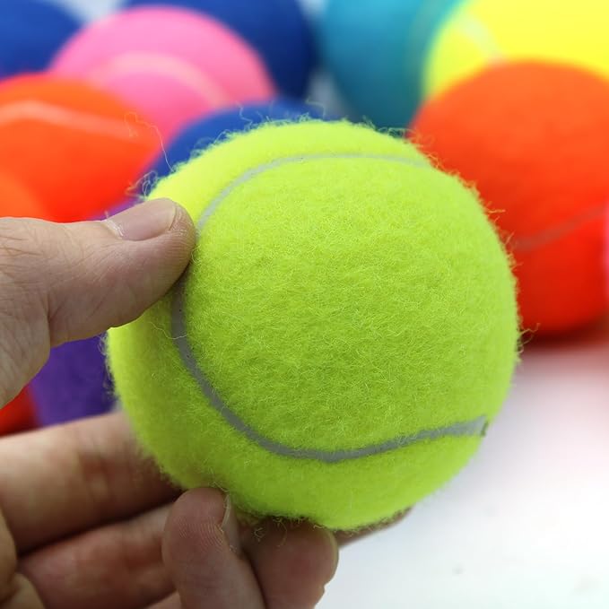 Tennis Balls, 18 Pack Training Tennis Balls Practice Balls with Mesh Bag for Easy Transport, Pet Dog Playing Balls, fit for Beginner Training Ball