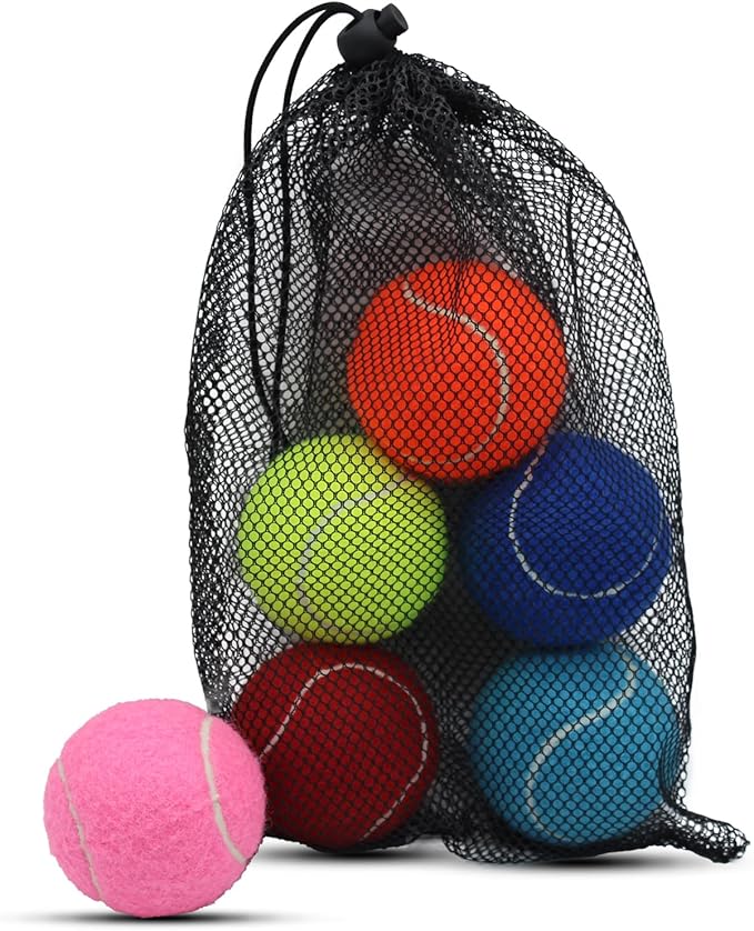 Tennis Balls, 6 Pack Training Tennis Balls,High Elasticity Practice Balls for Beginner, Playing Balls for Dogs