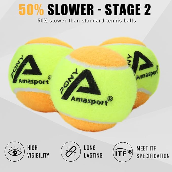 LITIAN Kids Tennis Balls – 50% 75% Low Compression Red Orange Balls with Durable Felt – Softer Than Regular Tennis Balls, Great for Youth Training & Dog Play (12 & 30 Pack)