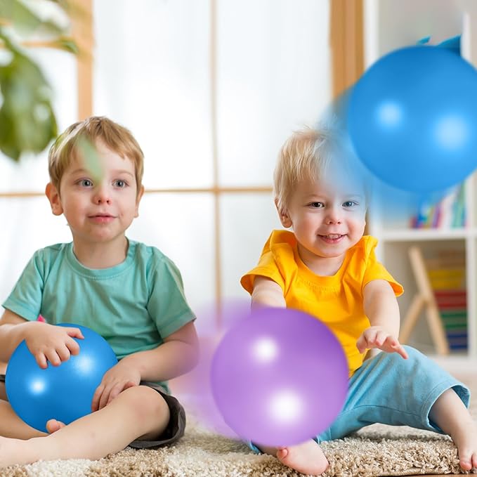 Aoriher 10 Pieces 9 Inch Exercise Pilates Ball Yoga Therapy Core Ball for Yoga Stability Barre Training Stretching Physical Posture Training Gym