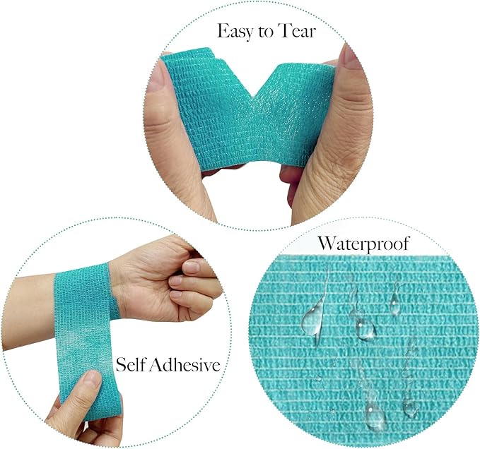 32 Rolls Self Adhesive Bandage Wrap 2 inch Cohesive Bandage Wrap Stretch Bandages Wraps Tape Colorful Elastic Self-Adherent Tape for Wrist Ankle Sports Swelling Sprains