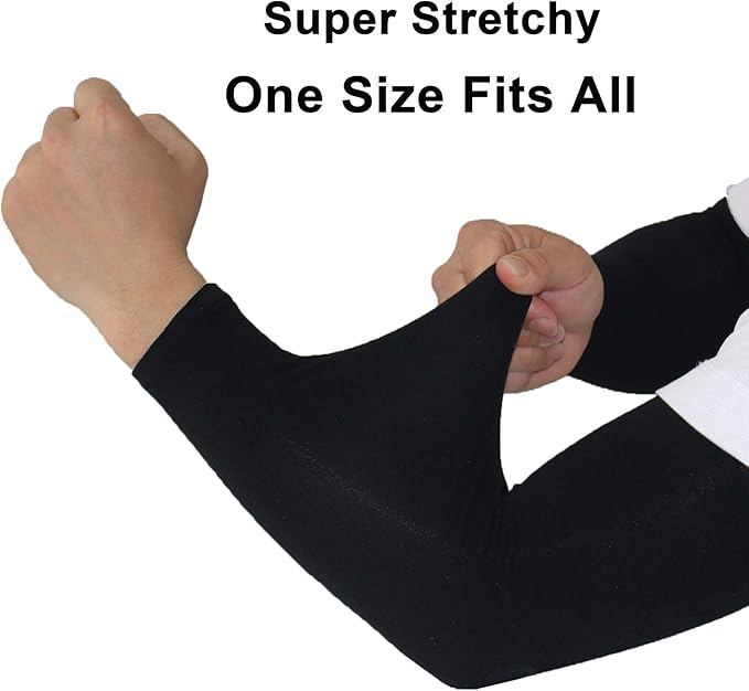 PFFY 2 Pairs UV Protection Cooling Arm Sleeves for Men and Women UPF 50 Sun Sleeve
