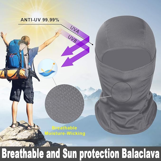 Achiou Ski Mask for Men Women, Balaclava Face Cover, Shiesty Mask UV Protector Lightweight for Motorcycle Snowboard