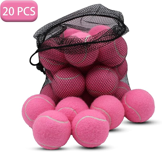 Tennis Balls, 20 Pack Training Tennis Balls,High Elasticity Practice Tennis for Beginner, Exercise Playing Balls for Pet Dog