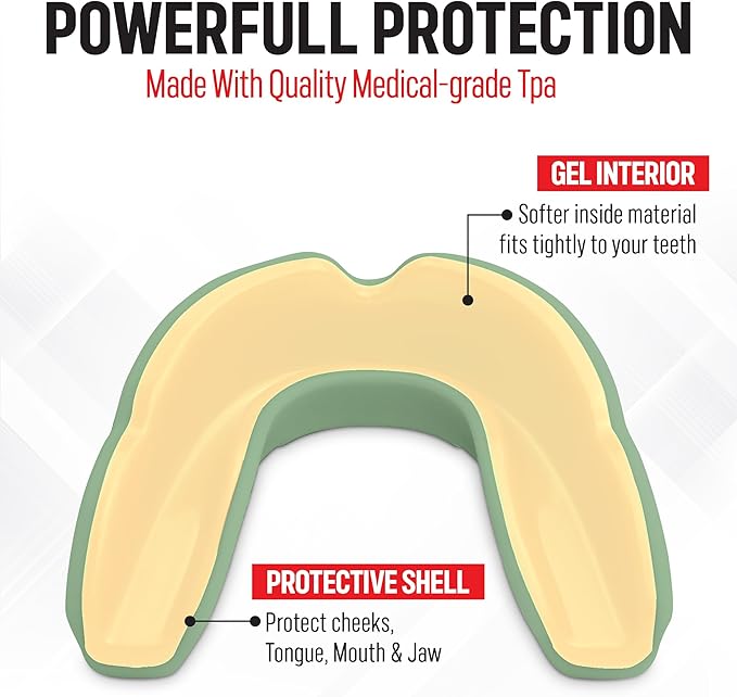 Mouth Guard Boxing, Football, MMA, Muay Thai, Lacrosse and Hockey, Men and Women Mouthguard for Adults and Kids with Protective Breathable Case, Protector Bucal para Boxeo