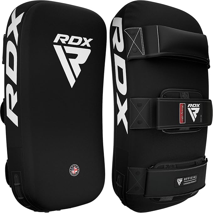 RDX Muay Thai Pad for Training, Curved Kickboxing Kicking Strike Shield, Coaching Kick Boxing, MMA, Martial Arts, Karate, Taekwondo, Punching, Foot, Knee and Elbow Target (One Pad Only)