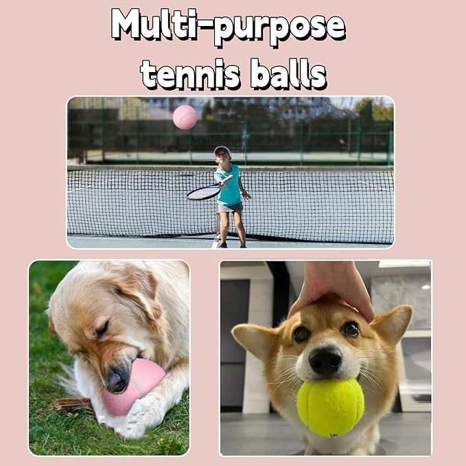 Tennis Balls for Dogs Dog Balls Excise Balls (green10pcspink10pcs Tennis Balls Set)