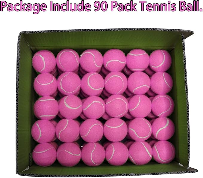Tennis Balls, 90 Pack Bulk Tennis Balls Training Tennis Balls, Dog Tennis Balls, Tennis Balls for Dogs Bulk