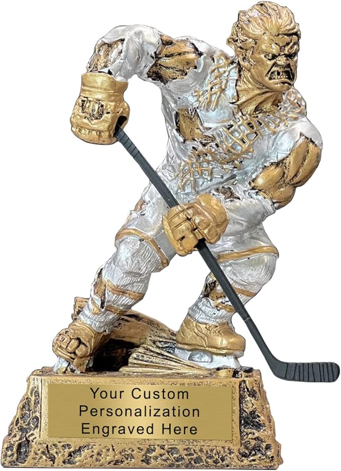 Monster Hockey Trophy - 6.50 inch Action Hockey Trophy with Custom Plate