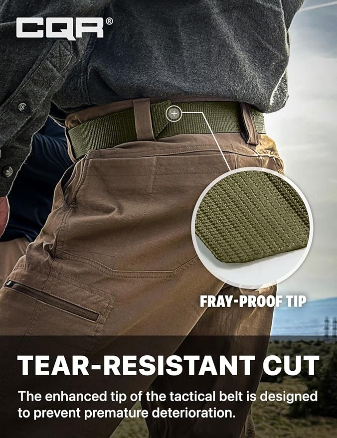 CQR Tactical Belt, Military Style Heavy Duty Belt, Webbing EDC Quick-Release Buckle