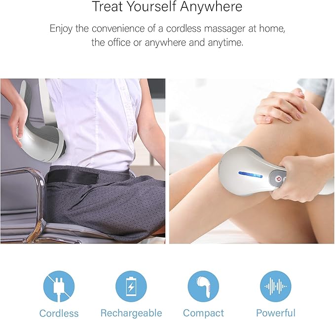 Daiwa Felicity Multipurpose Body Massager โ Cordless Handheld Cellulite Remover Body Sculpting Machine - Electric Contouring Massage Tool for Butt Legs Belly Fat Stomach Celulitis Lymphatic Drainage