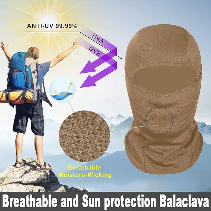 Achiou Ski Mask for Men Women, Balaclava Face Cover, Shiesty Mask UV Protector Lightweight for Motorcycle Snowboard