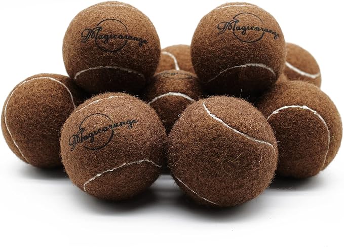 Magicorange Tennis Balls, 12 Pack Advanced Training Tennis Balls Practice Balls, Come with Mesh Bag for Easy Transport, Good for Beginner Training Ball