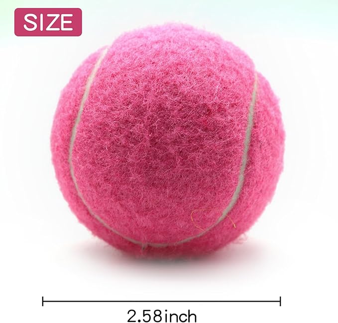 Tennis Balls, 18 Pack Training Tennis Balls Practice Balls with Mesh Bag for Easy Transport, Pet Dog Playing Balls, fit for Beginner Training Ball