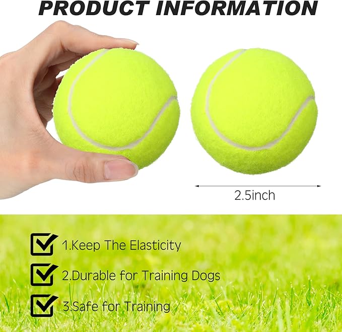 Vinsot 48 Pcs Standard Pressure Tennis Balls Bulk, Training Tennis Balls Practice Playing Balls for Player Beginner Youth Training Sports Ball, 2.5 Inch