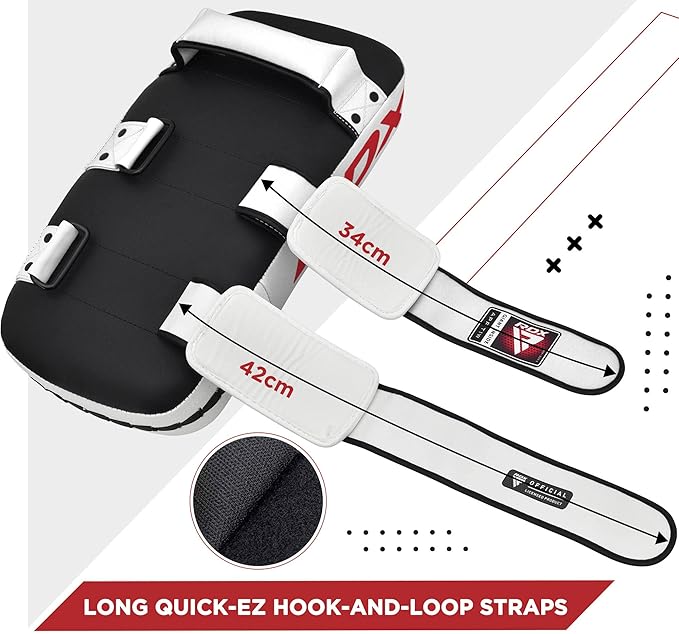 RDX Muay Thai Pad for Training, Curved Kickboxing Kicking Strike Shield, Coaching Kick Boxing, MMA, Martial Arts, Karate, Taekwondo, Punching, Foot, Knee and Elbow Target (One Pad Only)