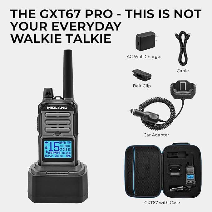Midland GXT67 Pro GMRS Two Way Radio