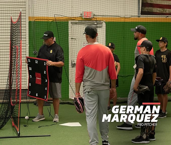PowerNet Numbered Pitching Pad, Baseball Softball Target, Throwing Practice Gear, Lightweight for Easy Travel, Improve Command