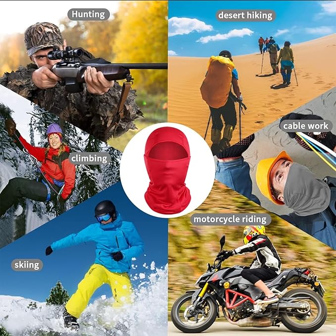 Achiou Ski Mask for Men Women, Balaclava Face Cover, Shiesty Mask UV Protector Lightweight for Motorcycle Snowboard