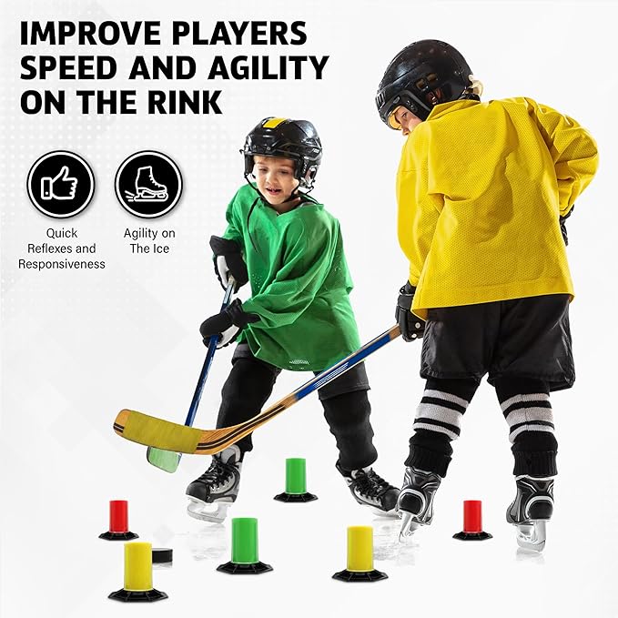 The Snake Trainer - Lightweight Stickhandling Training Tool - Hockey Training Equipment for Puck Control, Reaction Time and Coordination - Portable, Durable and Adjustable